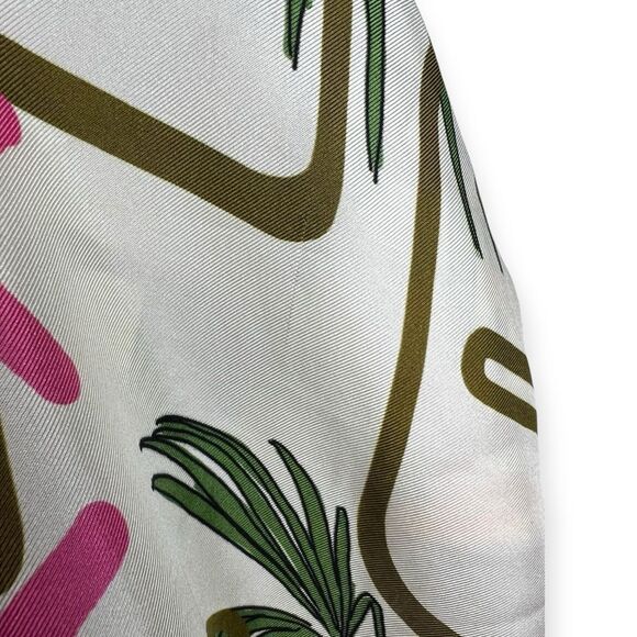 Be Parisian 100% French Silk Twist Tank Top Blouse Botanical Floral XSmall Small - Picture 9 of 10